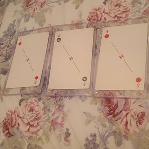 Chanel #5 playing card (bundle of 3 SINGLE CARDS) in display for decorative use